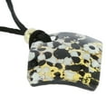 thumbnail image 3 of GlassOfVenice Murano Glass Venetian Reflections Necklace and Earrings Set - Black Gold, 3 of 9