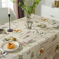 thumbnail image 5 of Fairnull Table Cloth Letter Printing Waterproof Oilproof Retro Impression Pattern Dining Table Cover Decoration Kitchen Gadget, 5 of 11