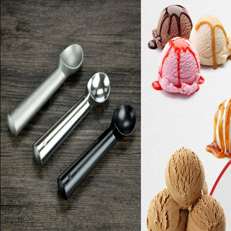 Two Size Ice Cream Scoops Stacks Stainless Steel Ice Cream Digger Non-Stick  Fruit Ice Ball Maker Watermelon Ice Cream Spoon Tool