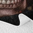 thumbnail image 5 of Erosebridal Spooky Floral Skull Twin Quilt Set, Boho Blooming Rose Twin Coverlet Set for Boys Girls, Dark Gray Dusty Red, 2 Pieces 1 Bedspread and 1 Pillowcase, 5 of 7