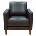 thumbnail image 6 of Leather Armchair - Modern Accent Chair - Small Space Living Room Seating - Black Top Grain Furniture, 6 of 6
