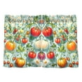 thumbnail image 7 of Yayeee Kitchen Curtains Tier Pair Light Filtering 27"x24" Rod Pocket Short Cafe Window Panel, Green Floral Tomatoes, 7 of 7