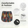 thumbnail image 4 of Bixox Women's Autumn Leaves pattern 2 in 1 Running Shorts - Lightweight Athletic Workout Gym Yoga Shorts Liner with Pockets - Small, 4 of 5