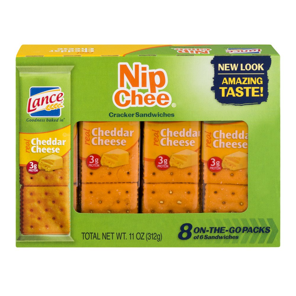 Lance Nip Chee Cheddar Cheese Cracker Sandwiches, 1.38 Oz., 8 Count