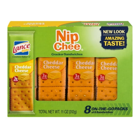 Lance Nip Chee Cheddar Cheese Cracker Sandwiches, 1.38 Oz., 8 Count