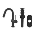 thumbnail image 2 of Stylish Single Handle 9-inch Matte Black Pull Down Dual Function Bathroom Faucet B-114N, 2 of 13