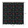 thumbnail image 5 of Neon Controllers Games Icons Black Pattern Shower Curtain 72"x72" ,Bathroom Decorative Shower Curtains Set with 12 Hooks,Modern Waterproof Washable Shower Curtain, 5 of 6