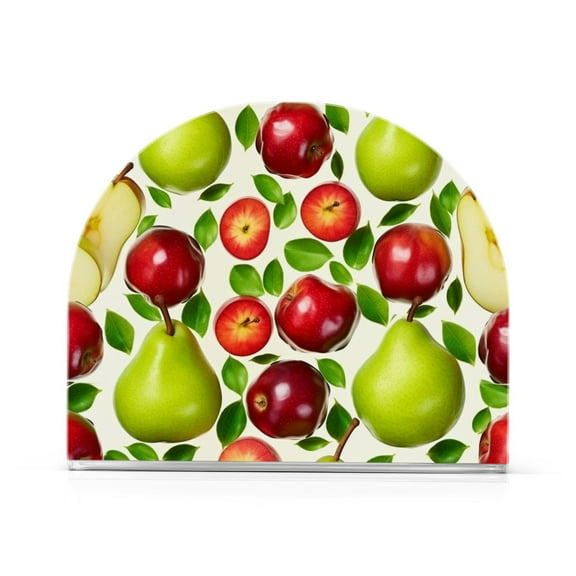 Apples and Pears Acrylic Napkin Holder Clear Paper Tissue Dispenser Kitchen Dining Room Bathroom Party Hotel