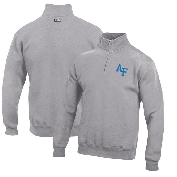 Men's Gray Air Force Falcons Big Cotton Quarter-Zip Pullover Sweatshirt