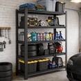 thumbnail image 3 of 5 Tier Heavy Duty Kids Room Storage Shelves, 3000lb 36"W x 12"D x 72"H Metal Shelving, Adjustable Steel Shelf with Double Layer Columns, Black for Toys, Books, Blocks, Kids’ Supplies, 3 of 8
