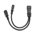 thumbnail image 3 of Power Splitter Cable, IEC320 C14 To Dual C15 Cord 100-250V Wear Resistant  For LCD Monitor For Printer, 3 of 8