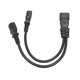 thumbnail image 3 of Cable divisor de alimentación seguro IEC320 C14 a C15 doble, macho a hembra, para lámpara de escritorio, impresora y proyector, 100-250 V, 12,6 pulgadas, 3 of 14