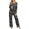 thumbnail image 2 of DreamFish Women's Pajama Set Long Sleeve Top and Pants with Pockets Soft Lightweight Sleepwear Loungewear, 2 of 6