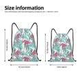 thumbnail image 5 of Yiaed Flamingo Print Drawstring Bags Drawstring Backpack Bulk String Back Pack Gym Sport Bag-Small, 5 of 5