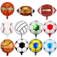 thumbnail image 2 of Globo de fútbol Baloncesto Deportes Globo de película de aluminio Copa del mundo Accesorios decorativos, 2 of 4