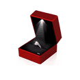 thumbnail image 1 of "Caja Estuche Para Anillo De Compromiso Con Luz Led Lab.G, Rojo ", 1 of 5