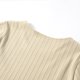thumbnail image 4 of Ropa interior térmica para mujer, color sólido, cuello redondo, terciopelo grueso, manga larga, ajustada, ropa interior cálida, pijama de poliéster para mujer, 4 of 8