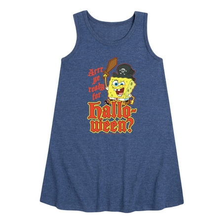 

SpongeBob SquarePants - Arrr Ye Ready For Halloween - Toddler and Youth Girls A-line Dress