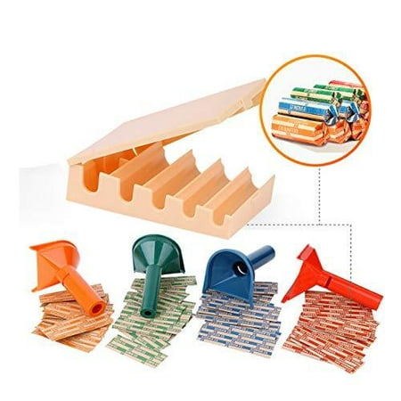 Coin Counters Tray & 4 Color-Coded Coin Sorters Tubes Bundled with 100-Count Assorted Coin