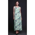 thumbnail image 3 of Bimba Robe Maxi à Bretelles Spaghetti Sans Manches pour Femmes en Rayonne Imprimée d'Oiseaux, Coupe Évasée, Cami - Petit, 3 of 5