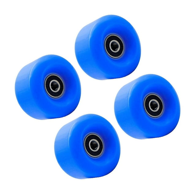 Roue de Patin en Ligne PU Résistante à l'Usure 58mm 82A Roues Roulement Remplacement Bleu