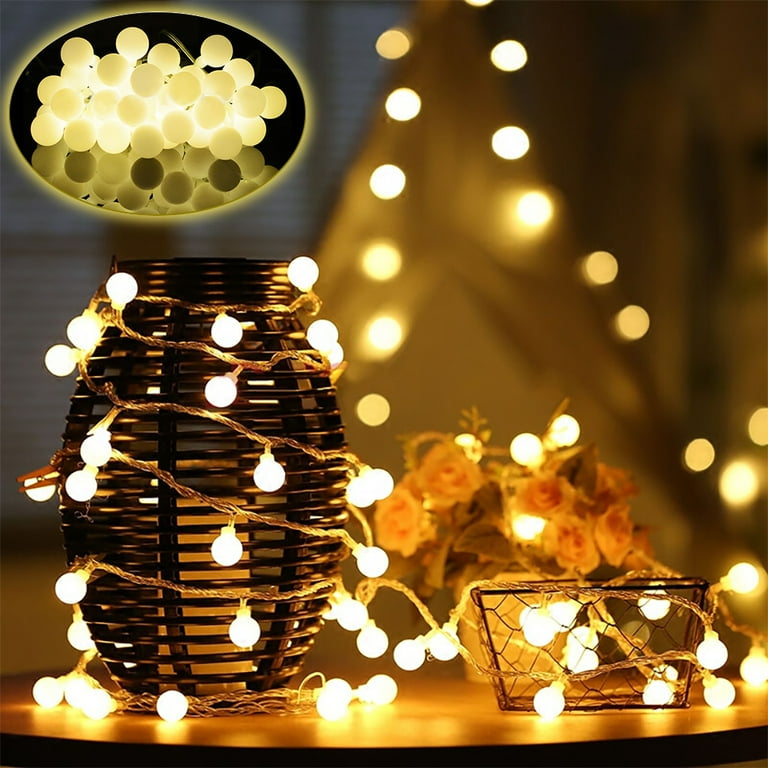 VIIXM Globe String Lights 65FT 160LEDs Waterproof String Lights with Remote for Indoor Outdoor