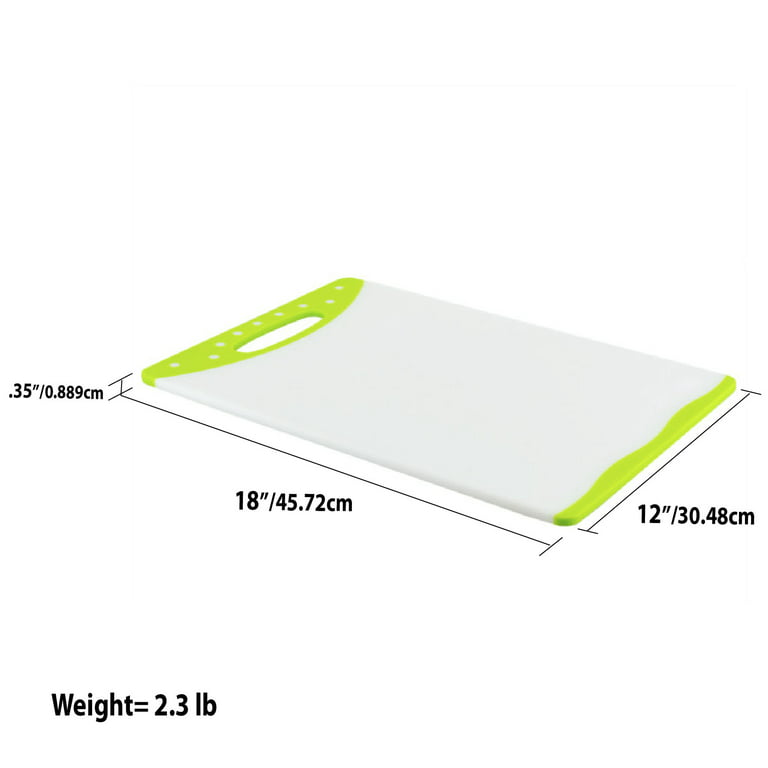 Thirteen Chefs Acrylic Cutting Board, 12x8 inch with Rubber Feet, Clear - Dishwasher Safe and BPA Free
