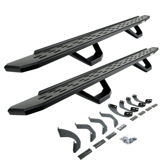 Go Rhino 6964368720PC RB30 Running Boards with Mounting Brackets, 2 Pairs Drop Steps Kit For Toyota 22-24 Tundra (Crew Cab Pickup)