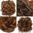 thumbnail image 3 of SEGO Clip in Messy Bun Hair Piece Wavy Scrunchie Hair Extension Fake Hair Donut Ponytail Comb Stretch Hair Extension for Women Clearance, 3 of 10
