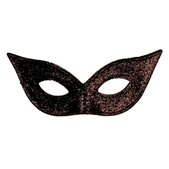Black Pointed Glitter Mask