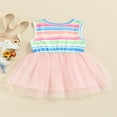thumbnail image 3 of Robe de Pâques Sans Manches pour Fille Bunny à Fleurs en Tulle en Maille Patchwork Robes, 3 of 8