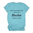 thumbnail image 2 of B91xZ Tops Hauts pour Femmes Élégants Manches Courtes Col Rond Tee Bleu Ciel S, 2 of 2