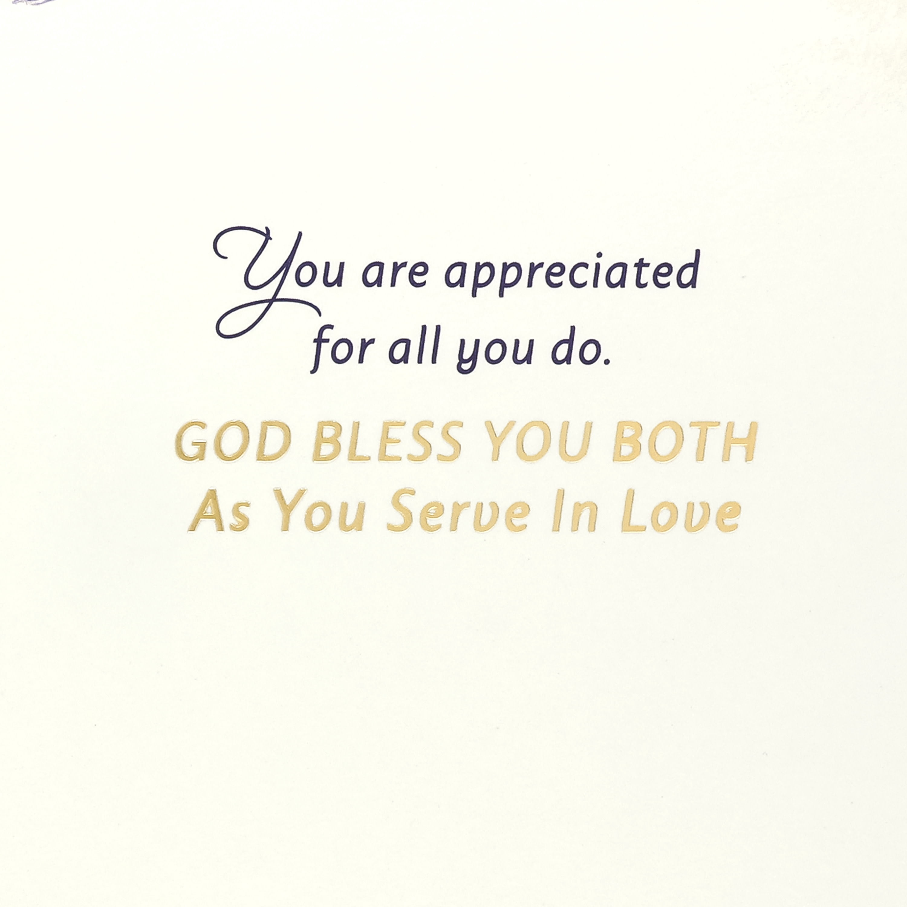 DaySpring Clergy Appreciation Card (God Bless You Both), 1 Count