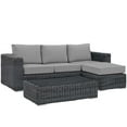 thumbnail image 2 of Modway Summon 3 Piece Outdoor Patio Sunbrella® Sectional Set, Multiple Colors, 2 of 7