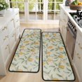 thumbnail image 4 of Kitchen Rugs Sets Of 2,Yellow Lemon Fruit Leaves Beige Pattern Anti Fatigue Kitchen Mat Rugs Non Slip Washable,Decorative Kitchen Floor Mats for Kitchen,Sink,Laundry,17"x47"+17"x47", 4 of 5
