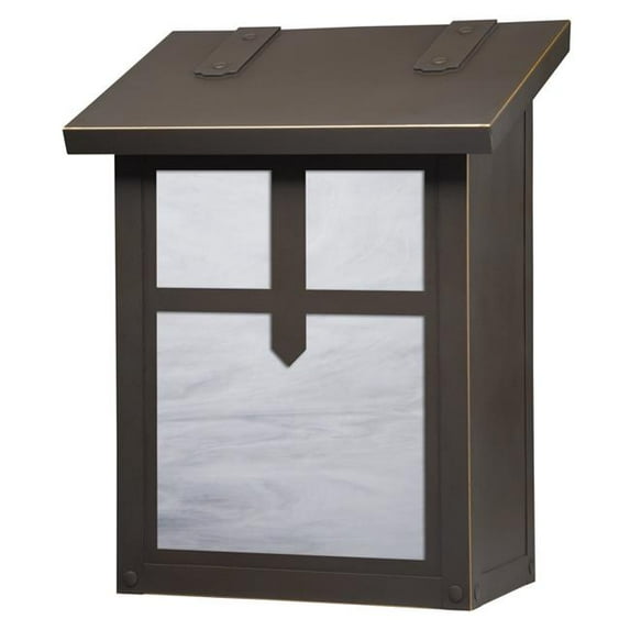 Americas Finest Lighting AF-3051-BZ-WW Arrow Verical Mailbox, Wispy White - Architectural Bronze