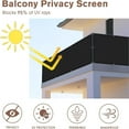 thumbnail image 2 of SUNNY GUARD 3.3'x20' Black Balcony Privacy Screen Fence Apartments Railing Screen for Outdoor Patio Deck Backyard Porch, 2 of 5