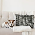 thumbnail image 4 of Ambesonne Flower Throw Pillow Cover 2 Pack, Vintage Style Blossom Design, 18", Black and Ivory, 4 of 5