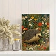 thumbnail image 2 of Hedgehog in Floral Meadow Canvas Print, Cute Decor for Living Room Bedroom Bathroom Kitchen Office Entryway, 2 of 8