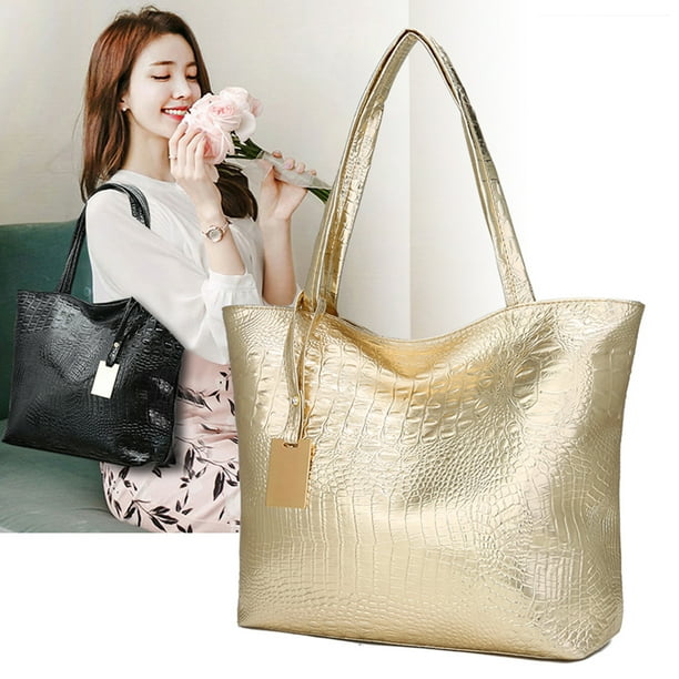 Bolsos dorados grandes sale