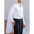 thumbnail image 6 of Men's Stylish Lengthen Sleeve Design Shirts Casual Party Polyester Shirts, 6 of 7