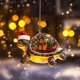 thumbnail image 3 of Adornos navideños 3D Bulldog/Tortuga Adornos colgantes para árbol de Navidad para fiestas de invierno Decoración del hogar, 3 of 7
