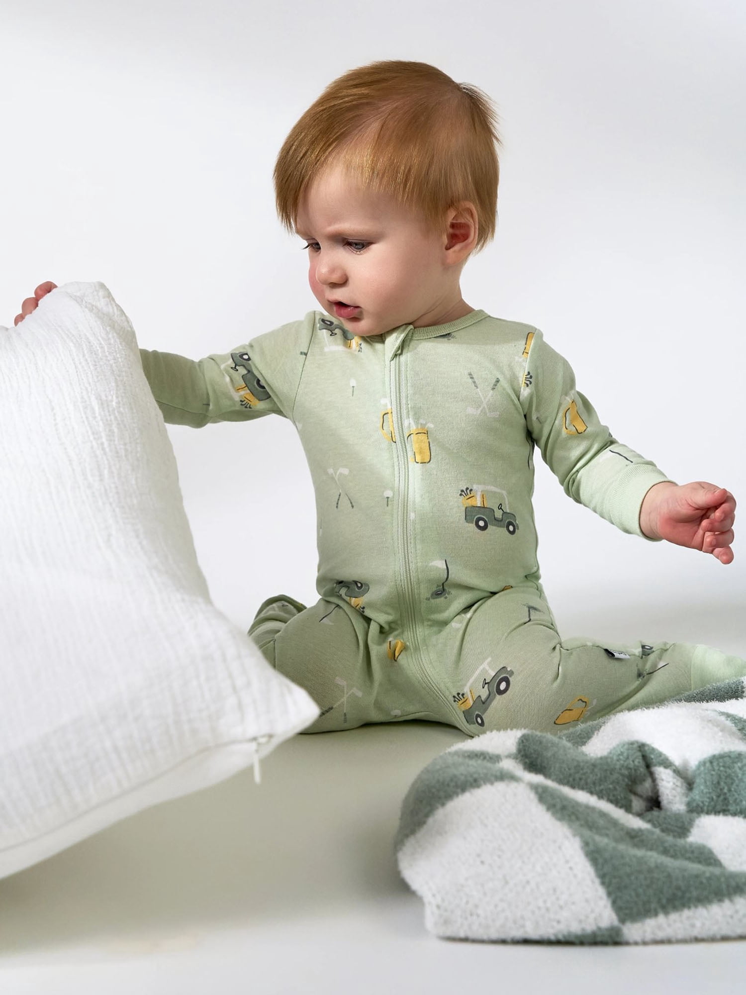 Gerber Baby Neutral Sleep N´ Play 2-Way Zipper Footed Pajamas, 4-Pack, Sizes, Newborn - 6/9 Months