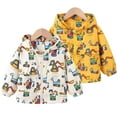 thumbnail image 1 of Toddler Boys Kids Jacket Hooded Cartoon Coats Windbreaker Outdoor Outwear Clothes 0-7T, 1 of 10