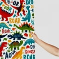 thumbnail image 3 of Orinice Dinosaur ROAR Colorful Bathroom Decor Set with Hooks - Luxurious Graphic Print Polyester Fabric Fashion Shower Curtain Set for Bathroom 69x72, 3 of 7