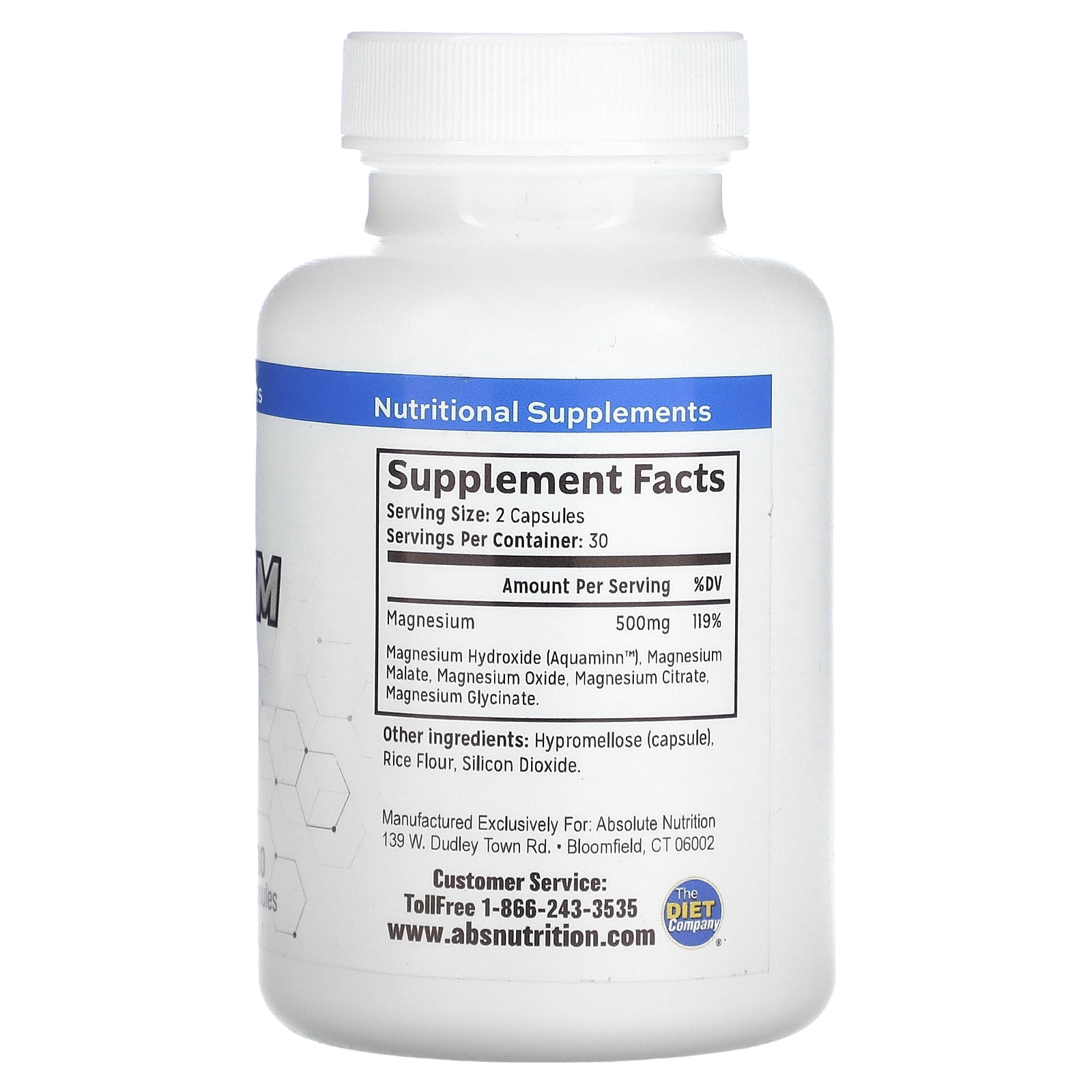 Magnesium Complex Capsules – 60ct – Oxide, Citrate & Glycinate Blend – Supports Sleep, Stress Relief, Muscle & Nerve Health