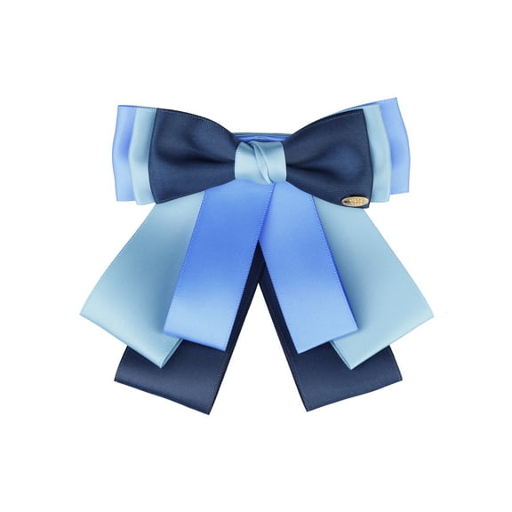 INSPIRE CHIC Women's Bowknot Ribbon Bow Brooch Elegant Blue Pin Bow Tie for Wedding Ceremony Light Blue
