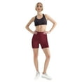 thumbnail image 4 of Arnsht Biker Shorts Women with Pockets High Waisted Stretch Underpants Workout Spandex Tummy Control Gym Running Yoga Shorts Red S, 4 of 9