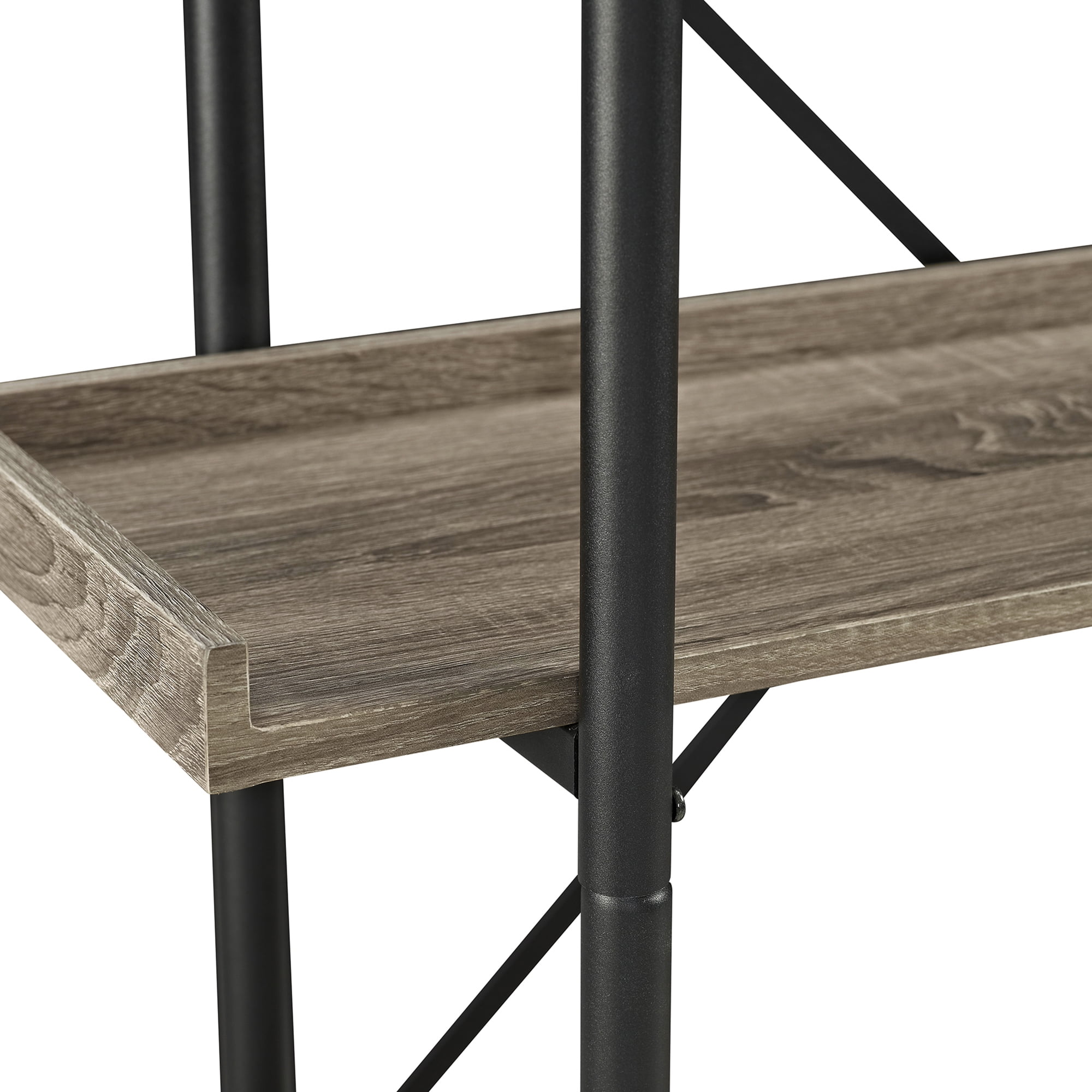 Walker Edison Urban Pipe Rustic Industrial Bookcase, Driftwood