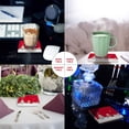 thumbnail image 2 of FMSHPON Merry Christmas Santa Claus Set of 8 Coaster for Drinks, Absorbent Ceramic Stone Coasters Cup Mat with Cork Base for Home Kitchen Room Coffee Table Bar Decor, 2 of 4